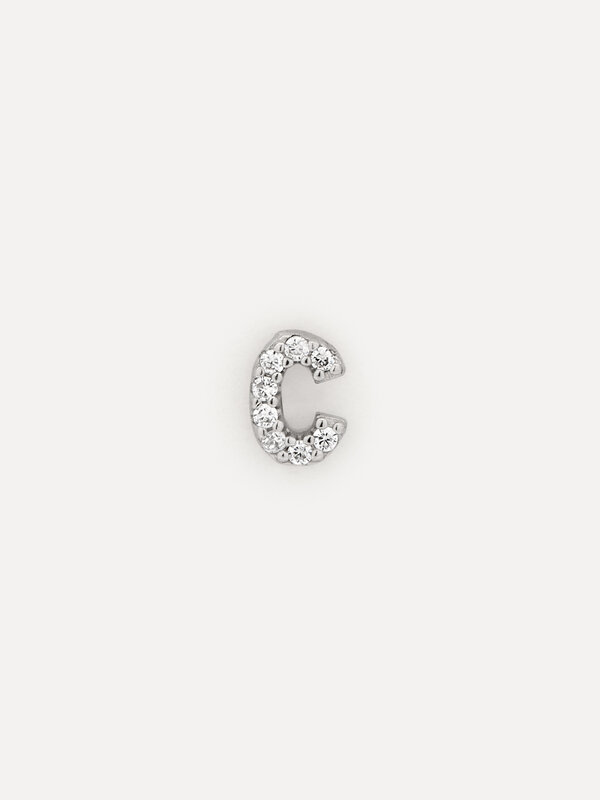 Les Soeurs Earring Jolie Initial Rhinestone 1. The first letter of your name, your loved one, your child, a real must-hav...