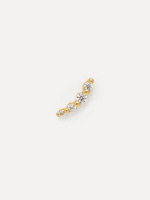 Earring Louise 4 Dots Strass. A contemporary take on the classic rhinestone stud with a cluster of 4 cubic zirconia gems....