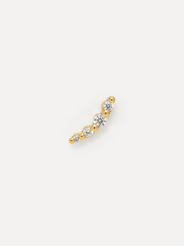 Les Soeurs Earring Louise 4 Dots Strass 1. A contemporary take on the classic rhinestone stud with a cluster of 4 cubic z...