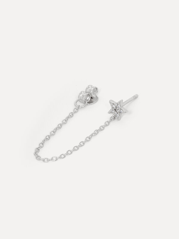 Les Soeurs Earring Cora Strass Chain 2. Catch light from every angle. Starting with a sparkly star stud, followed by a de...