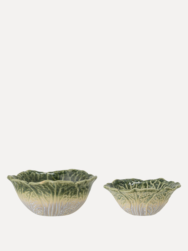 Bloomingville Set of 2 bowls Savanna. The Savanna Plate brings the garden to your table. It has an original leaf shape an...