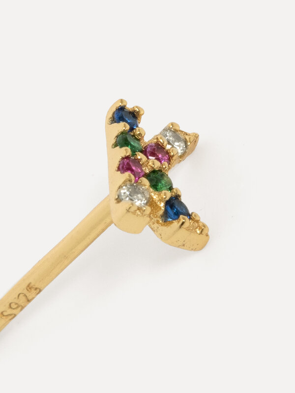 Les Soeurs Boucle d'Oreille Jolie Initial Strass Multi 3. La première lettre de votre nom, de votre amoureux, de votre en...