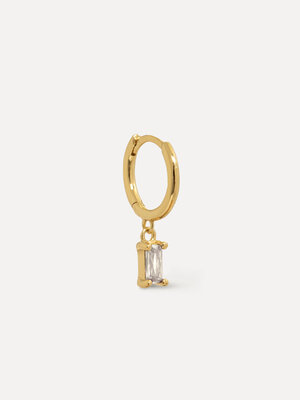 Earring Jeanne Hanging Baguette. These charming linear drop earrings with a finely cut zirconia gemstone are the most bea...