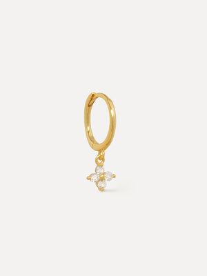 Boucle d'Oreille Jeanne Fleur Strass. Cette jolie boucle d'oreille avec un pendentif en forme de fleur est le complément ...