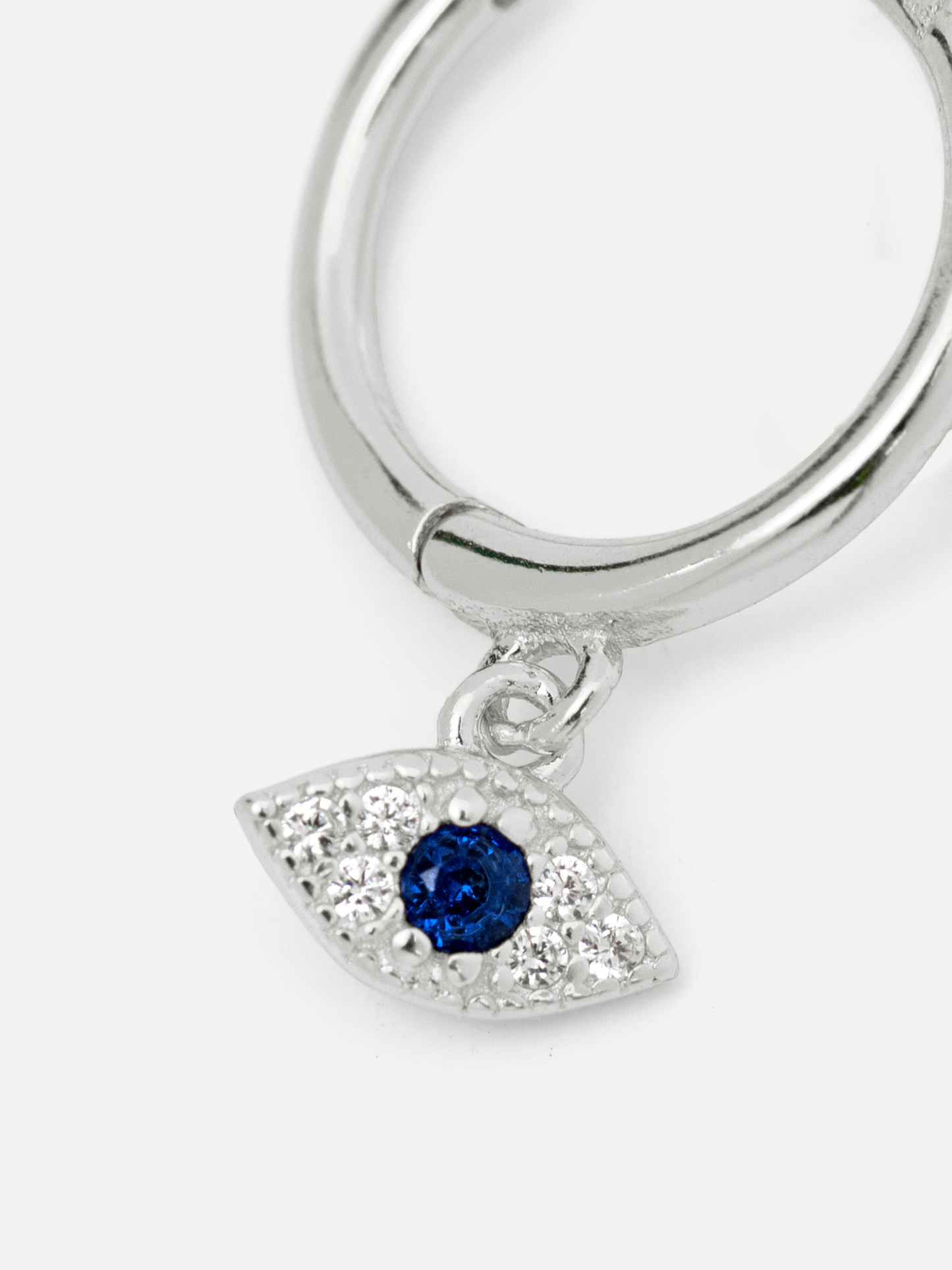 Boucles D'oreilles Pendantes Mauvais œil - Acier Inoxydable Argenté, Cadeau Femme