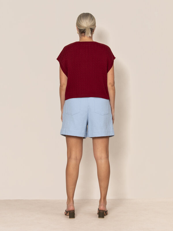 Les Soeurs Cable Knit Top Charlie 3. Add some texture to your look with a knit top. This knitted top is designed in a sle...