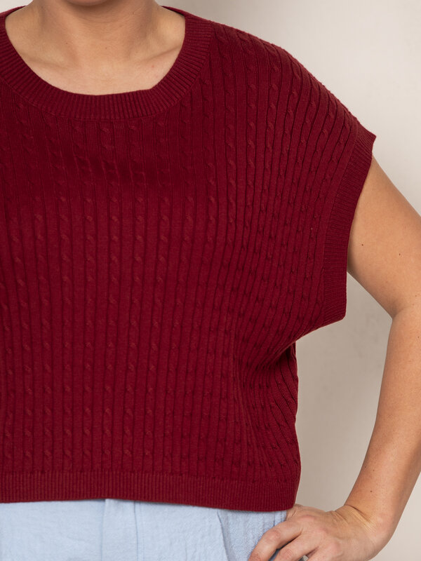 Les Soeurs Cable Knit Top Charlie 4. Add some texture to your look with a knit top. This knitted top is designed in a sle...