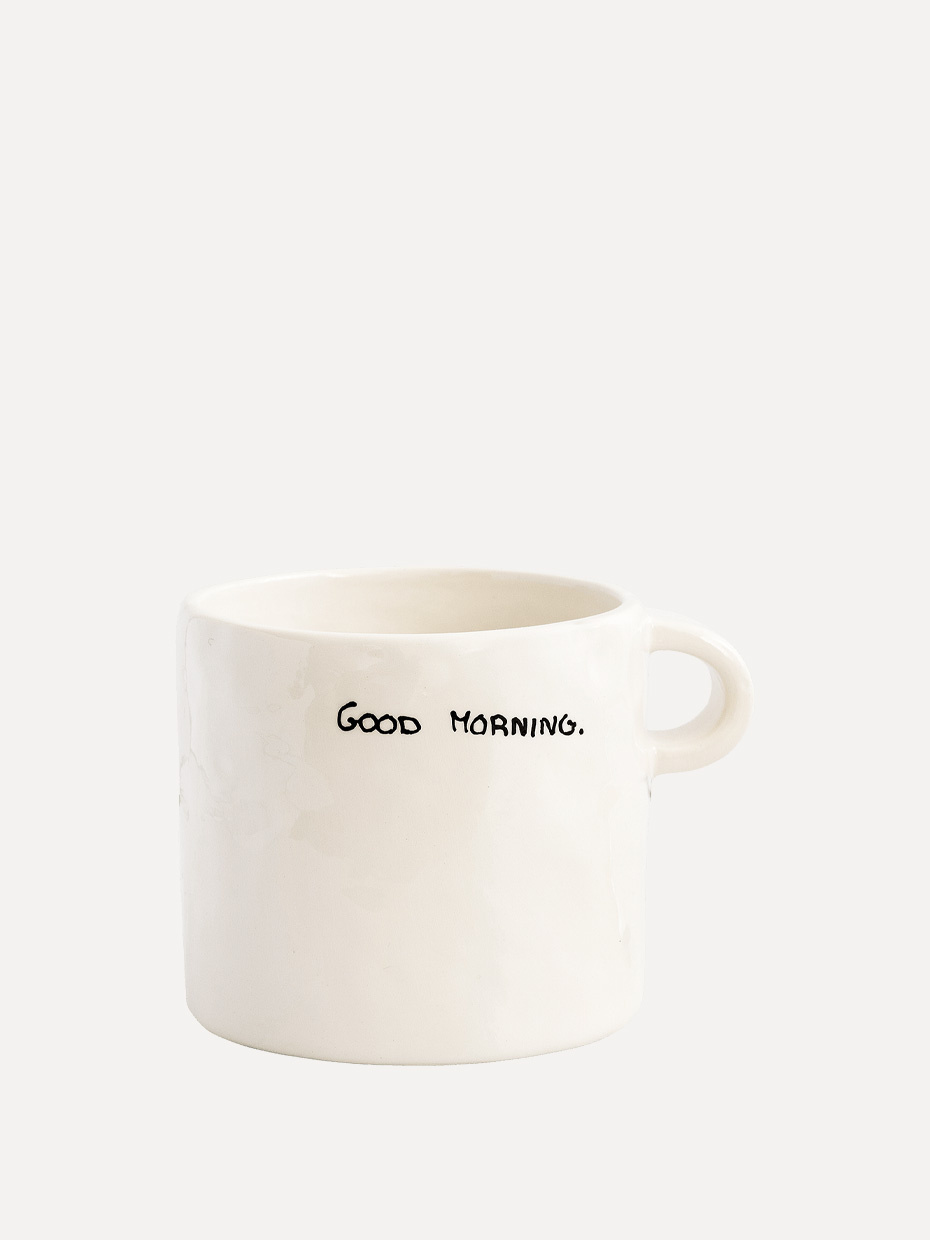 Anna + Nina mok Good Morning 1. Rise & shine! Als deze Good Morning Mug je geen goede morgen geeft met je favoriete koffi...