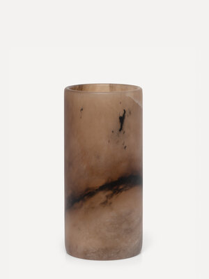 Cylinder Alabaster tea light holder (medium). Create a warm and soothing atmosphere with this timeless cylindrical candle...
