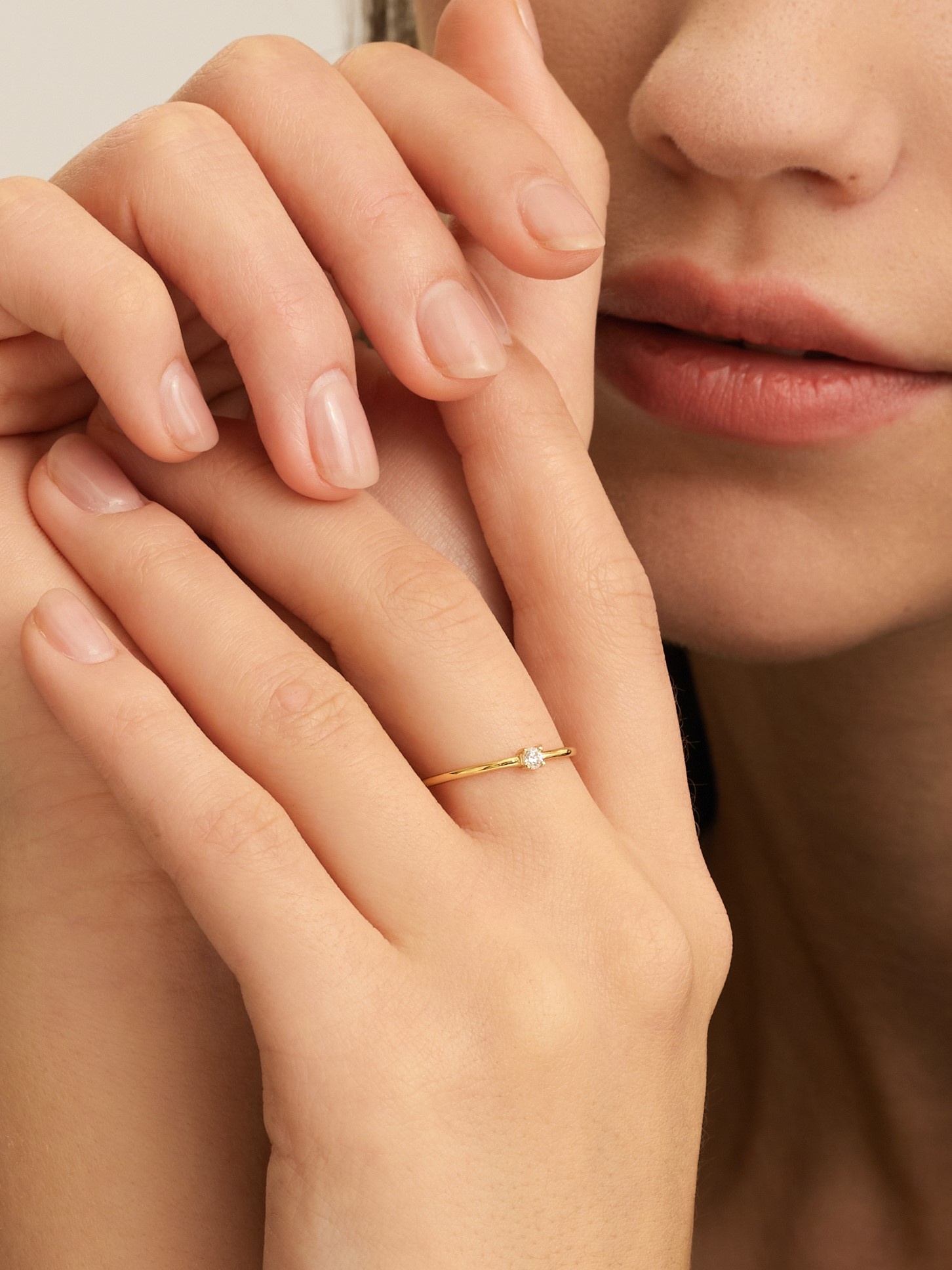 Les Soeurs Ring Chloe Moodstone 2. This ring is subtle, but still creates a wow effect because of the rhinestone. Wear it...