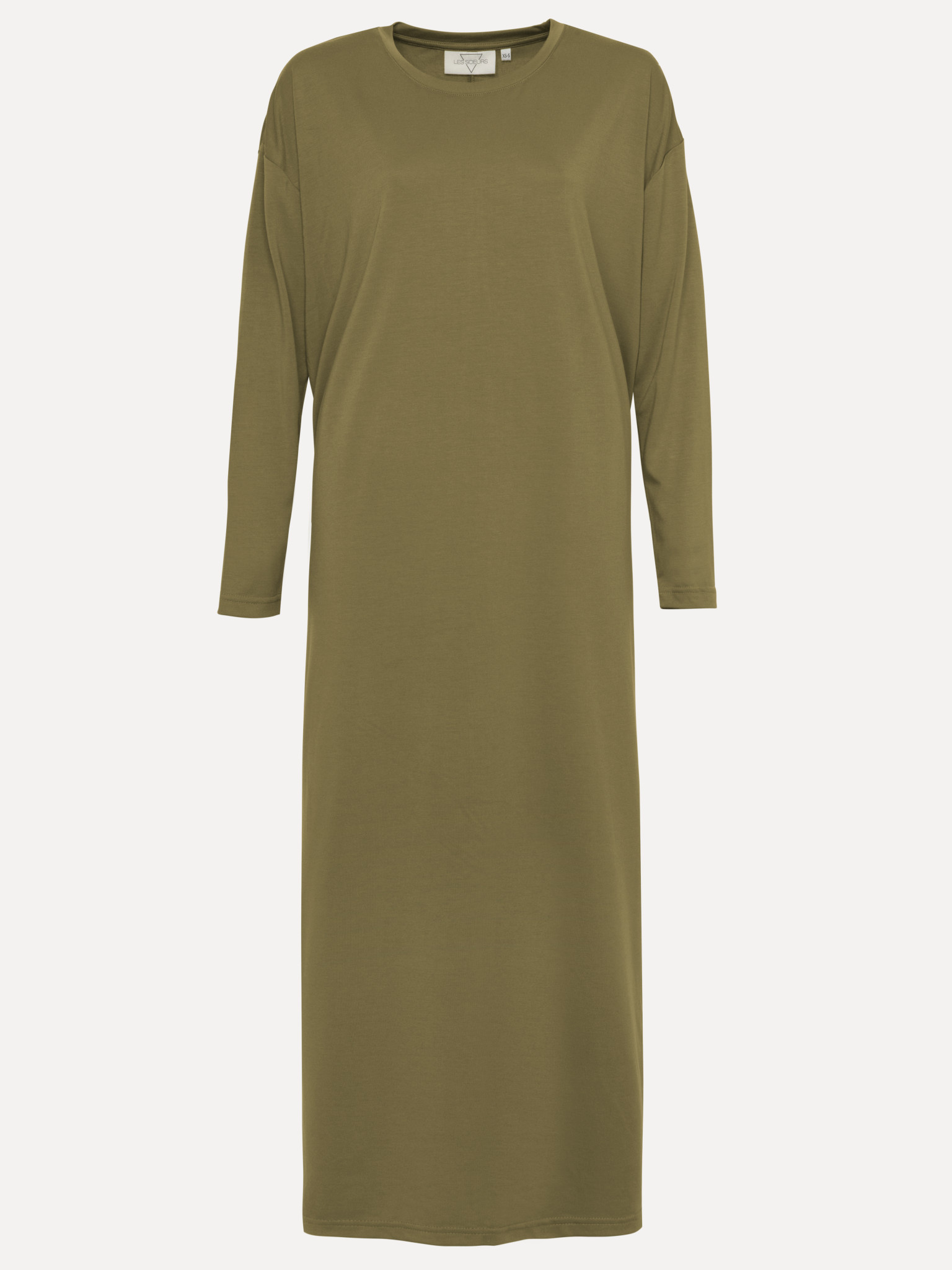 Les Soeurs Long Jersey Dress Anne Olive | Les Soeurs