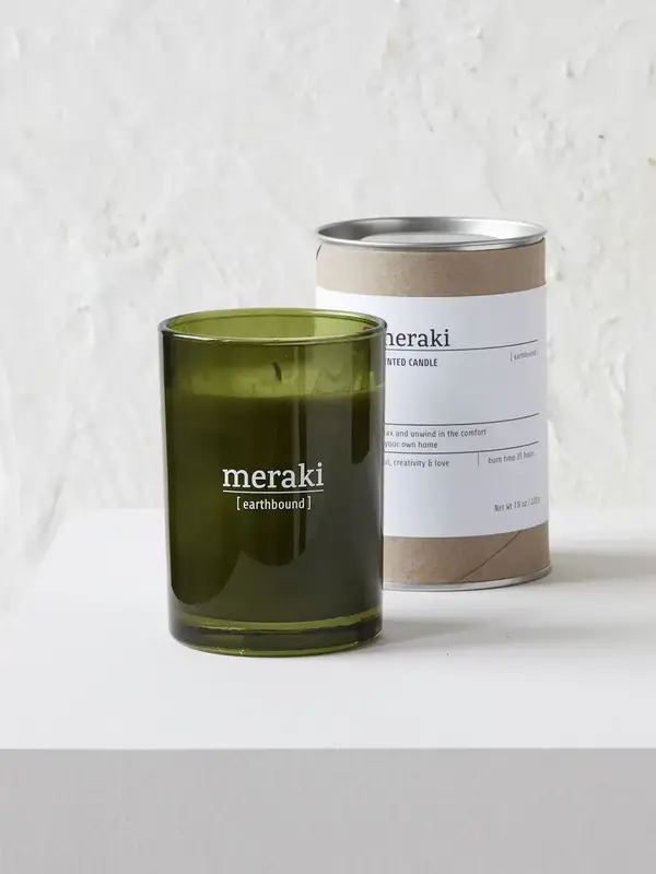 Meraki Scented Candle Earthbound 2. The Scandinavian Garden scented candle is made of soy wax and is a 100% natural produ...