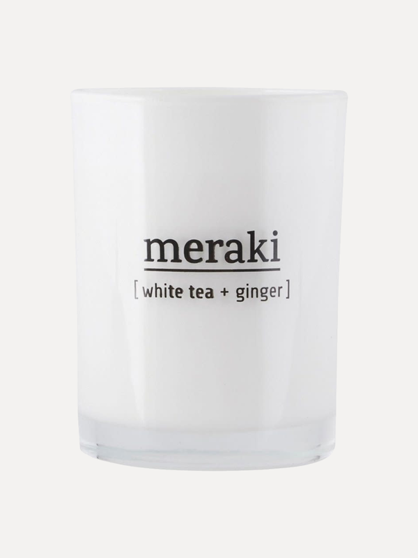 Meraki Geurkaars White Tea & Ginger 1. De Scandinavian Garden geurkaars is gemaakt van sojawas en is een 100% natuurlijk ...