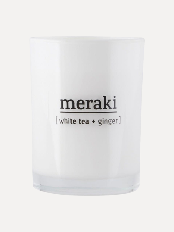 Meraki Scented  Candle White Tea & Ginger 1. The Scandinavian Garden scented candle is made of soy wax and is a 100% natu...