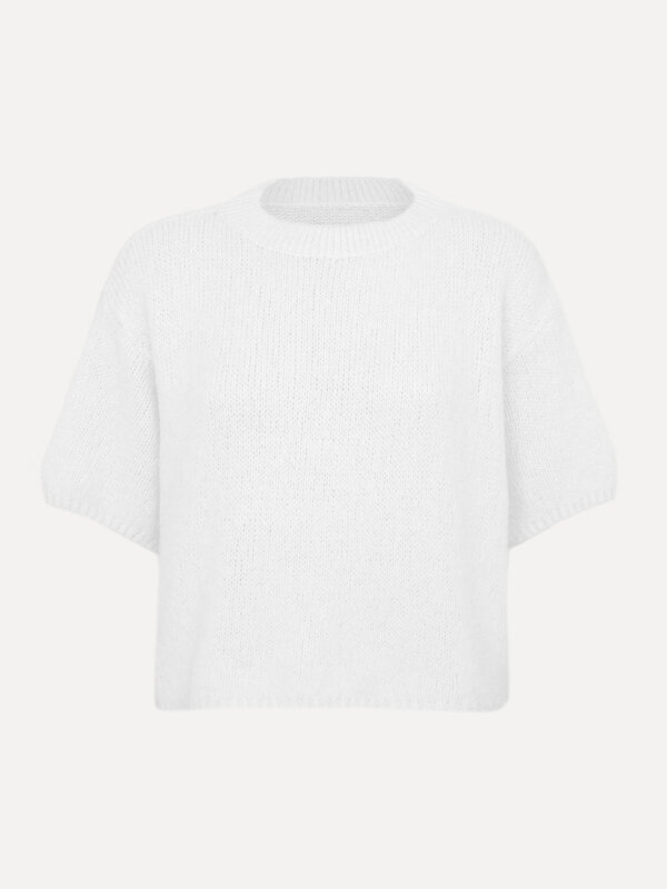 Le Marais Pull en maille Dora 4. Ce pull en tricot décontracté à manches courtes est un incontournable pour vos tenues qu...