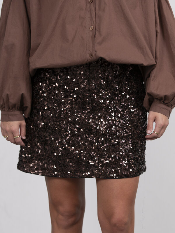 Selected Sequin mini skirt Mallie 6. This sequin mini skirt is your new plus one for special occasions. It’s covered in s...
