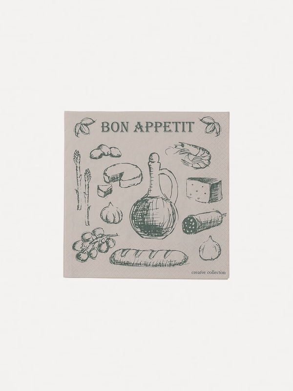 Bloomingville Napkins with illustrations Cuisine 1. Dining becomes a party with these pretty napkins on your table. At yo...