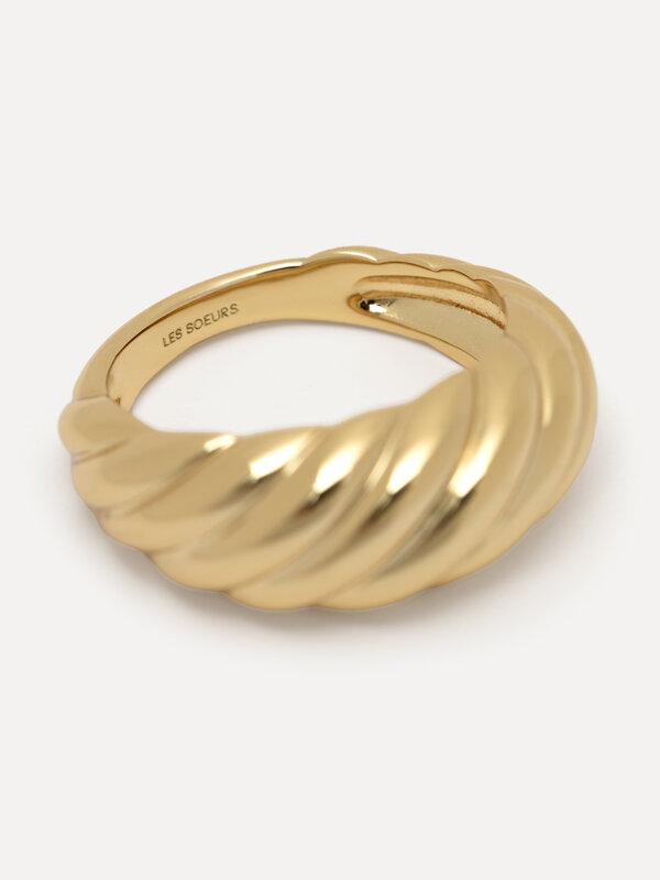 Les Soeurs Ring Claire Croissant 3. Perfect to wear alone or stack, this croissant ring is the ultimate addition to your ...