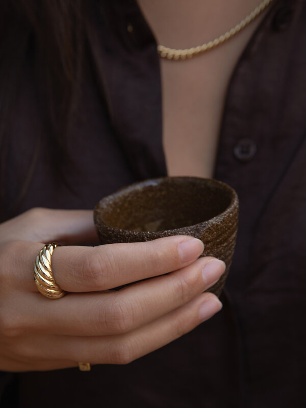 Les Soeurs Ring Claire Croissant 2. Perfect to wear alone or stack, this croissant ring is the ultimate addition to your ...