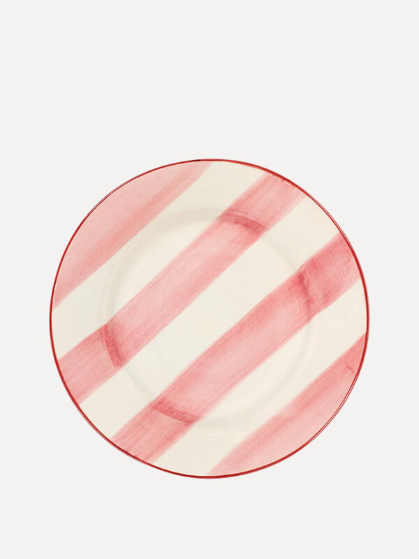 Anna + Nina Dinner plate Posy 1. Create a festive atmosphere at the dining table with our striped ceramic dinner plate in...