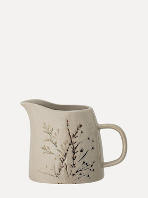 Milk jug Bea. This handcrafted milk jug combines functionality with art. The crackle glaze and subtle floral pattern make...