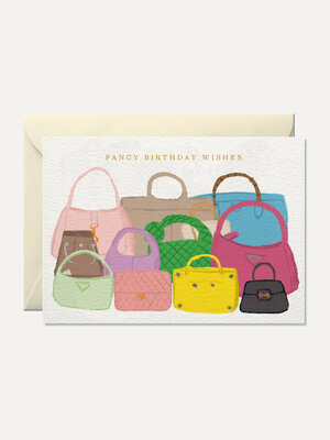 Greeting card Fancy birthday wishes. Surprise your fashion-forward friend with this stylish greeting card featuring a bea...