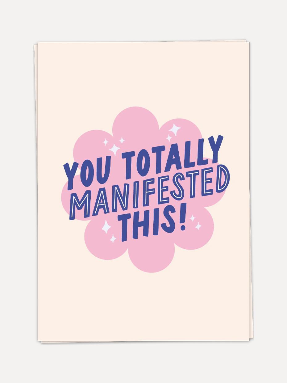 Kaart Blanche greeting card Manifested 1. A great card to motivate and congratulate someone on their achievements, showin...