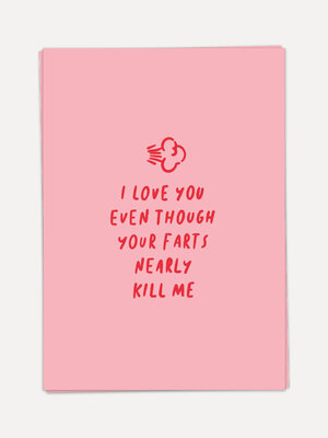 Greeting card Killing farts. Bring a smile to your loved one's face with this humorous greeting card. Let them know that ...