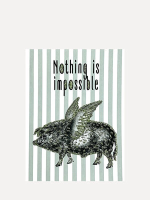 Carte de vœux Nothing is impossible. Des cartes de vœux humoristiques, originales et amusantes. Envoyez une carte et tran...