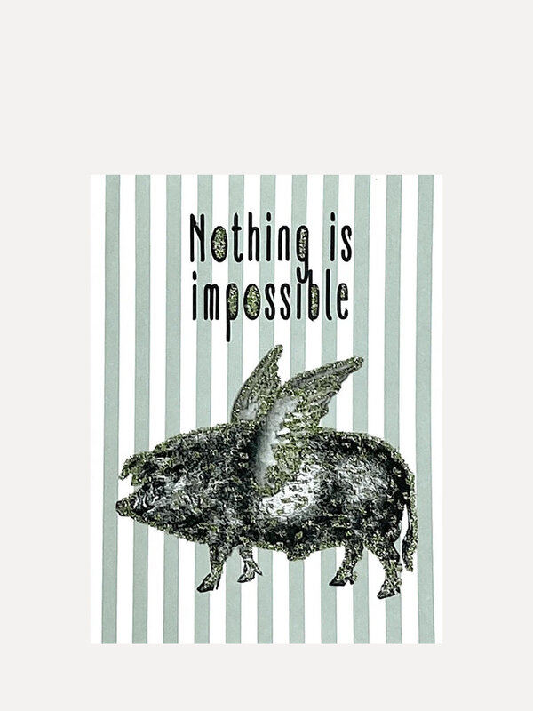 Vanillafly Greeting card Nothing is impossible 1. Quirky and fun - humorous greeting cards. Send a card and spread some j...