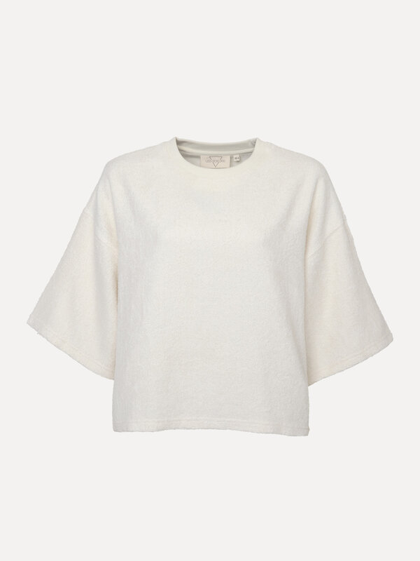 Les Soeurs T-shirt en éponge Adella 2. Entrez dans l'été avec ce T-shirt Towel, fabriqué dans un tissu doux, prêt pour le...