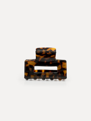 Epingle à cheveux rectangulaire. Cette barrette rectangulaire avec un motif en écaille foncée offre une prise fiable, par...