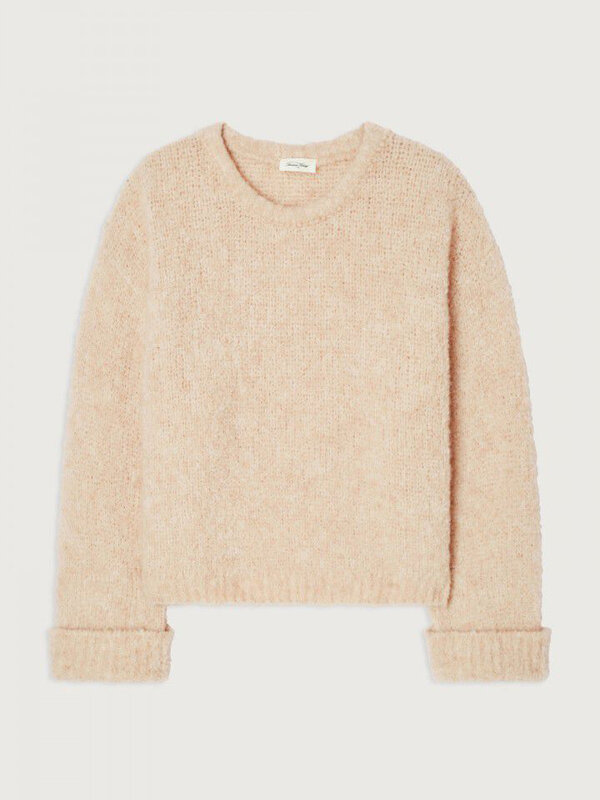 American Vintage Knitted jumper Zolly 1. Create a cozy and warm look with this knitted sweater. The bouclé knit adds a pl...