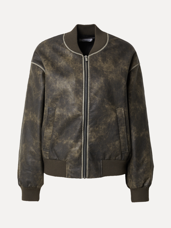 Edited Bomber Monisha 2. Make a statement in this vintage bomber jacket in a washed brown color. The aged effect gives th...