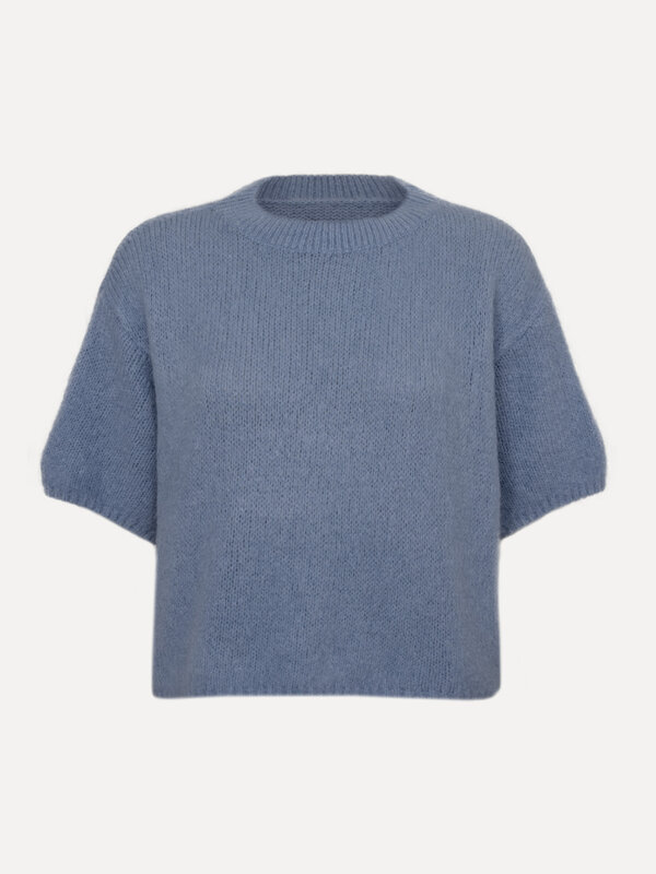 Le Marais Gebreide trui Dora 2. Deze casual gebreide trui met korte mouwen is een must-have voor je dagelijkse outfits. H...