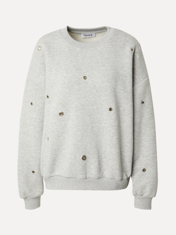 Edited Sweatshirt Ylva 2. Transformez votre style quotidien avec ce sweat-shirt gris confortable où les détails métalliqu...