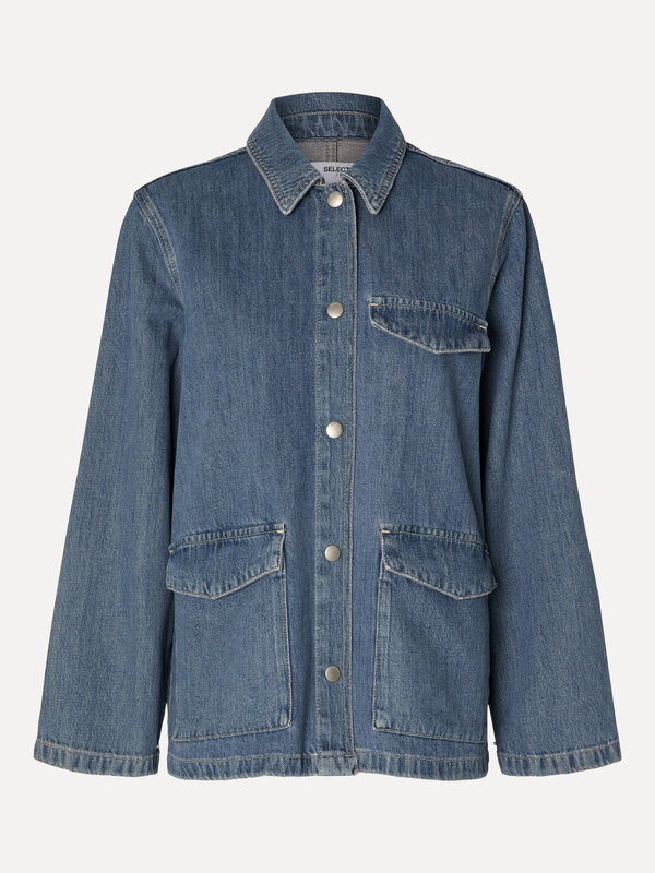 Selected Denim jacket Marley 2. A timeless transitional piece is a must-have in your wardrobe. With its classic design, t...