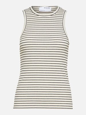 Tank top Anna. Keep it simple with this ribbed tank top. It comes in a sleeveless design with a round neck and a classic ...
