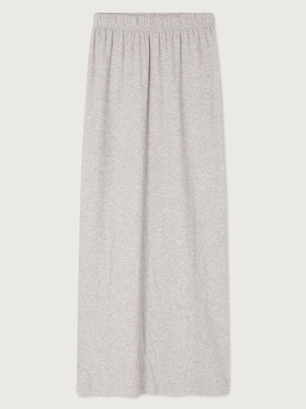 American Vintage Skirt Ruzy 2. Discover the versatility of this grey midi skirt, crafted from soft jersey material for ul...
