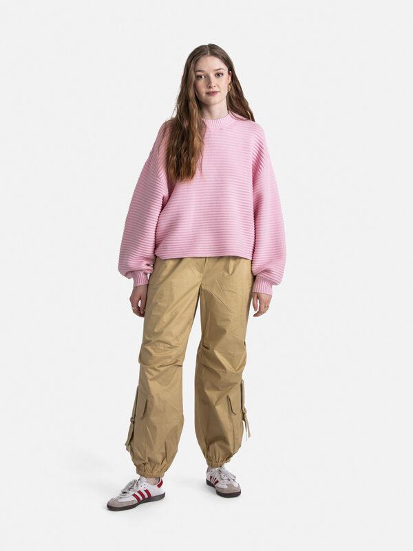 Edited Jumper Everlee 4. Go for an effortless and comfortable style with this pink sweater. The unique texture adds chara...