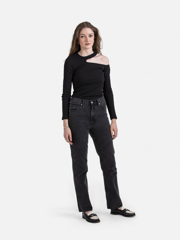Edited Denim Caro 3. A flared pants is one of the most elegant garments. With its wide-flaring legs, it creates a streaml...