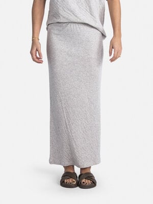 Skirt Ruzy. Discover the versatility of this grey midi skirt, crafted from soft jersey material for ultimate comfort, sui...