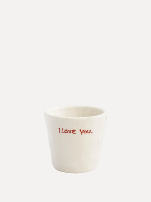 Tasse espresso I Love You. Love at first sip! Pour les amateurs de café qui ont besoin d’un peu d’amour: cette tasse à es...