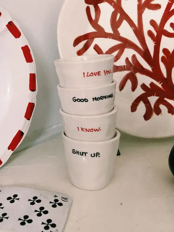 Anna + Nina Tasse espresso I Love You 2. Love at first sip! Pour les amateurs de café qui ont besoin d’un peu d’amour: ce...