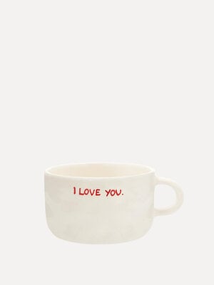 Cappuccino Mok. De I Love You Cappuccino Mug is perfect voor je koffie om de dag mee te beginnen, of maak een heerlijke c...