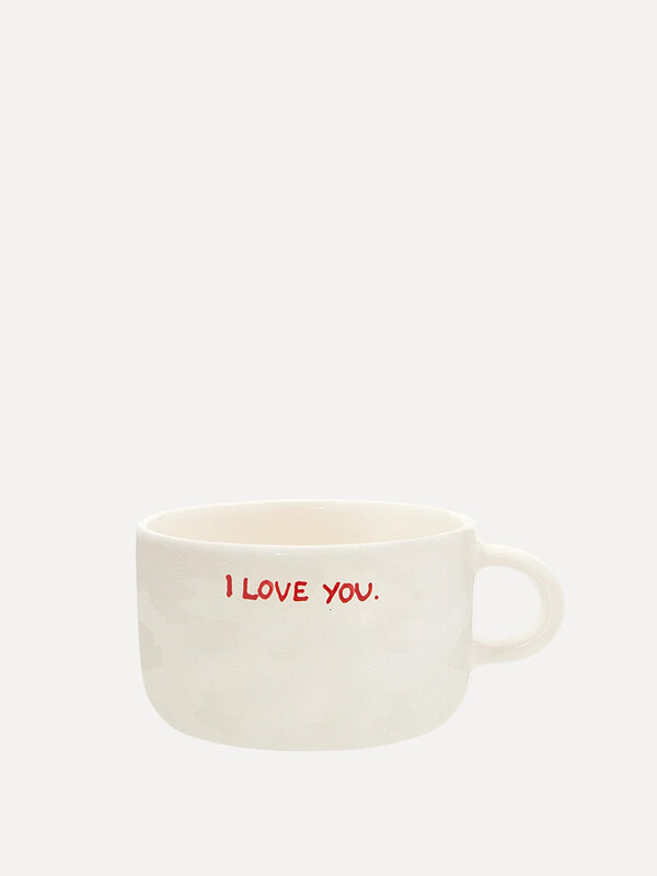 Anna + Nina Cappuccino Mok 1. De I Love You Cappuccino Mug is perfect voor je koffie om de dag mee te beginnen, of maak e...