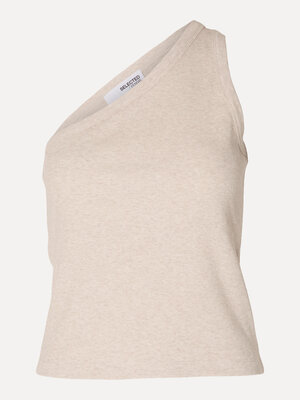 Top Anna. These are basics like you’ve never seen them. This new sleeveless one-shoulder top is made from breathable orga...