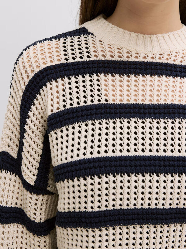 Edited Crochet jumper Xianthia 4. Let summer embrace you in style with this striped and crocheted jumper. Its refined des...