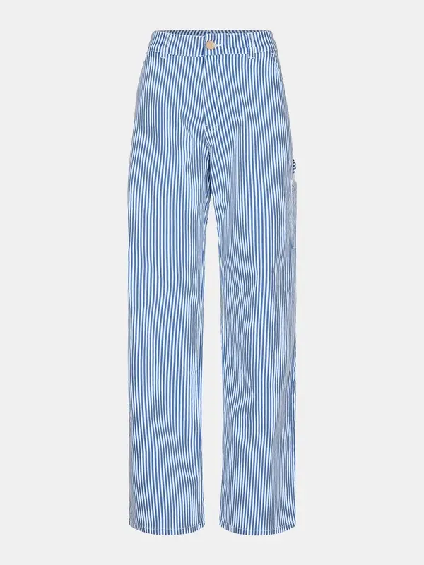 Sofie Schnoor Striped trousers 2. Make a statement with these striped pants in light blue and white, complete with cargo ...