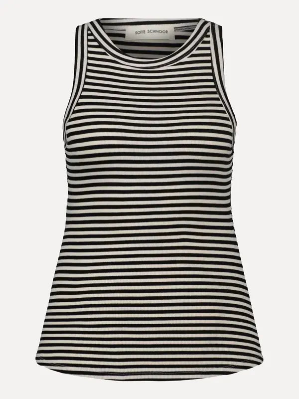 Sofie Schnoor Striped tanktop 1. Keep it simple with this tank top. It's a sleeveless design with a round neck and a clas...